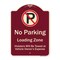 Signmission Designer Series-No Parking Loading Zone Violators Will Be Towed Vehicle Own, 24" x 18", BU-1824-9949 A-DES-BU-1824-9949 - alternate 1
